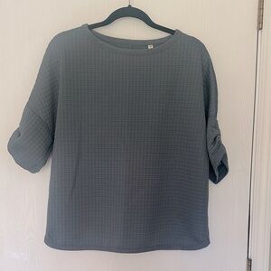 Max Studio Blue 3/4 Sleeve Top